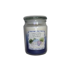Candle-Lite 19 Oz Large Cotton Comfort, Lake House & Ocean Breeze 3 Layers New